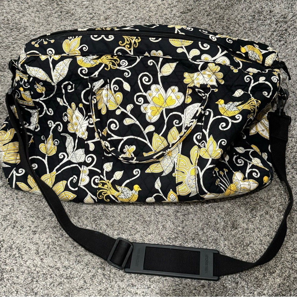 Vera Bradley Yellow Bird Overnight Bag. Retired design. Gently used.